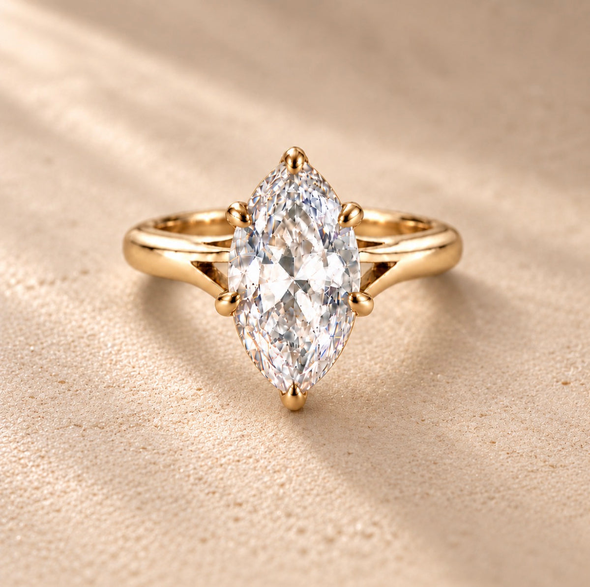 Marquise-Ring — goldfarben