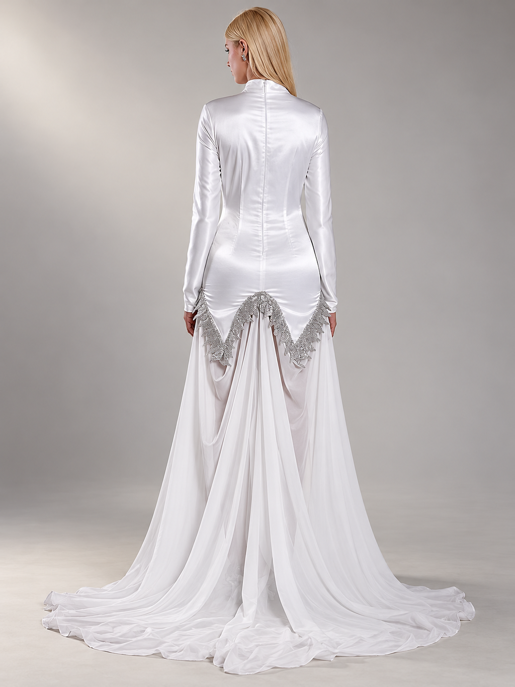 Robe Aphaïa blanche — vue de dos