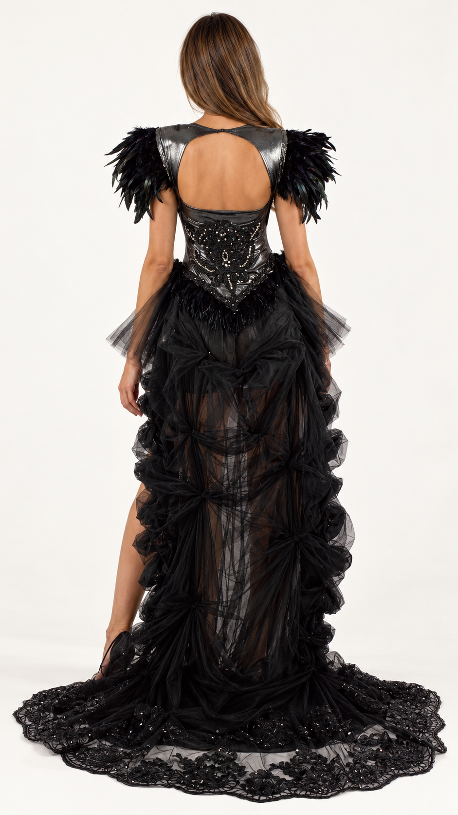 Robe Hécate, noire — Vue de dos
