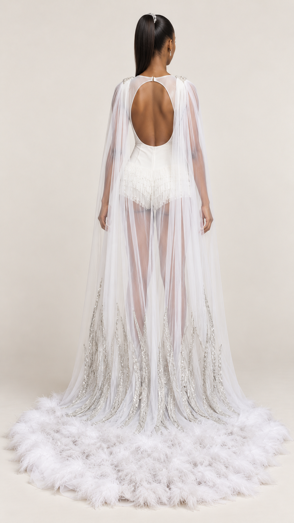Robe Doris et voile Nésoi — Vue de dos