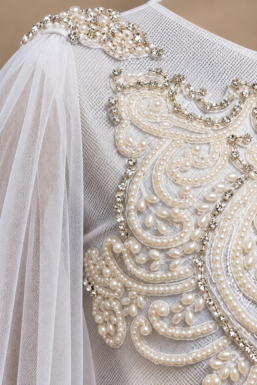 Robe Doris et voile Nésoi — Détail des finitions