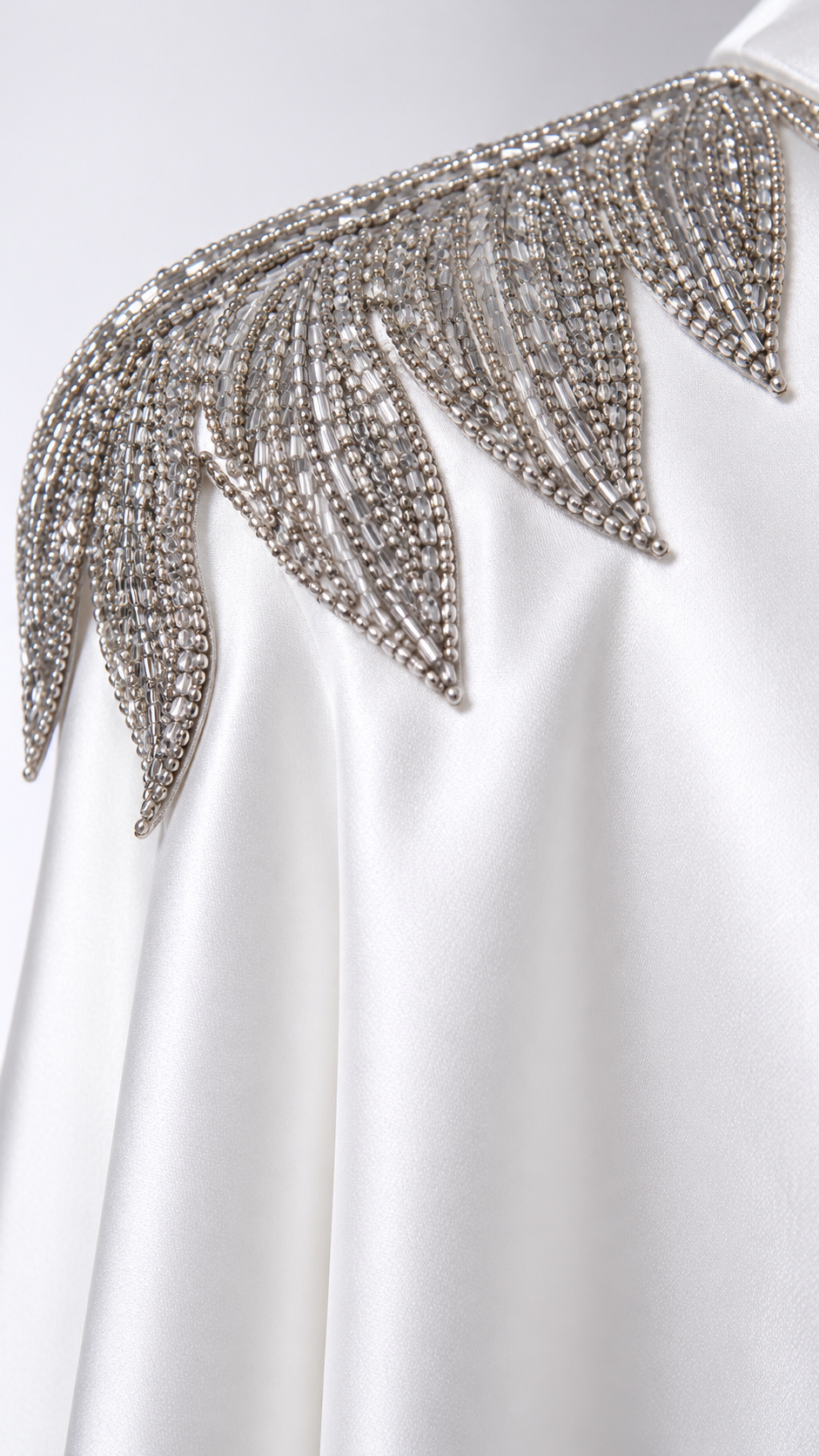 Ensemble robe Artémis et cape Apollon, blanc — Détail des finitions