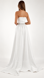 Robe Dioné, blanche — Vue de dos