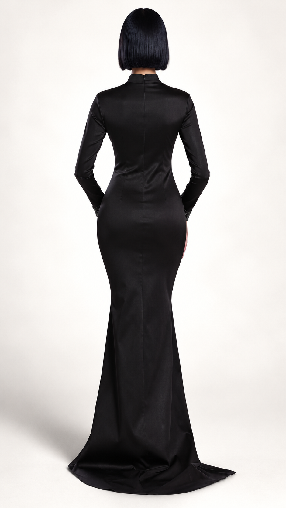 Robe Hébé, noire — Vue de dos