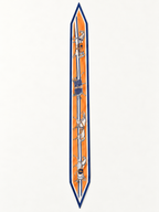 Foulard Rue Crémieux, vue entièrement ouverte, format 145 × 15 cm — visuel reconstitué