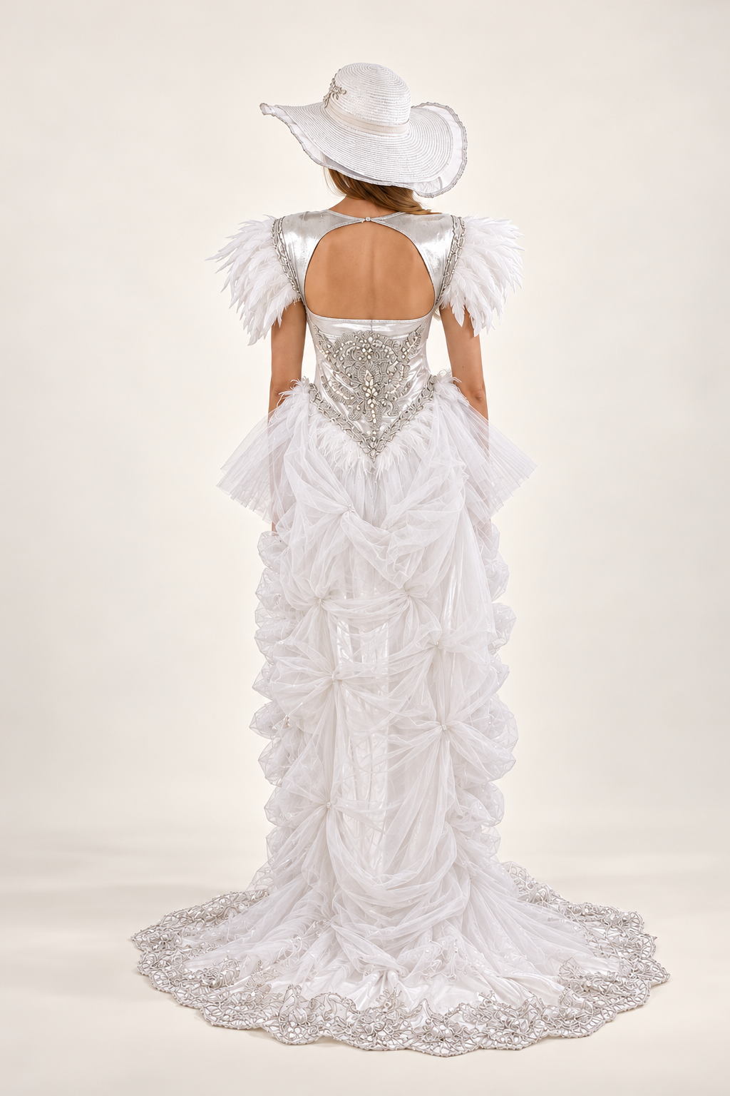 Robe Hécate, blanche — vue de dos