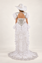 Robe Hécate, blanche — vue de dos