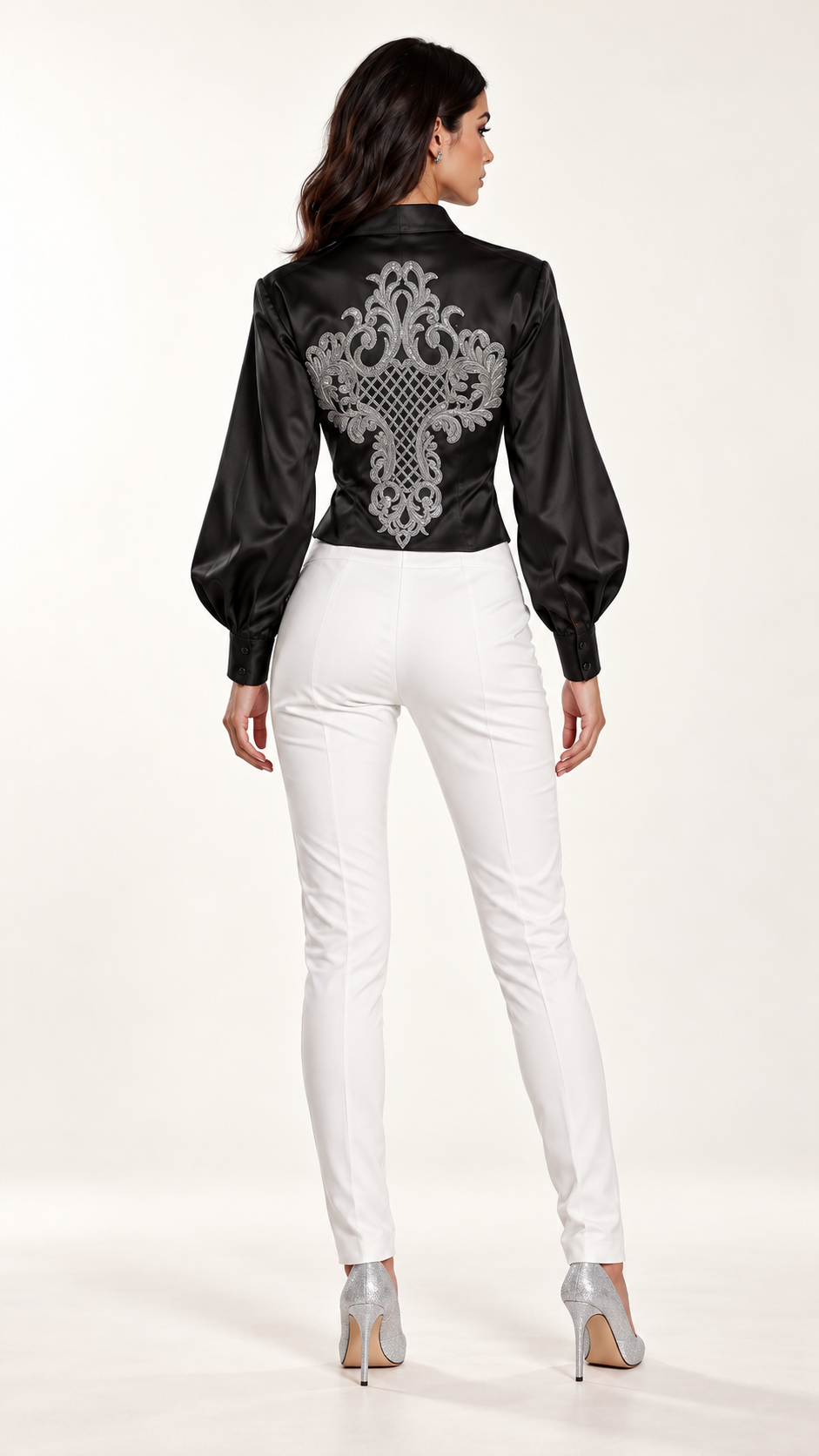 Chemise Thémis, noire — vue de dos